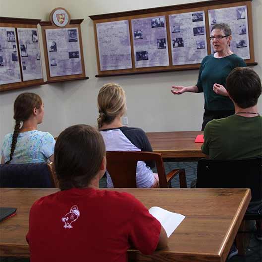 Professor teaching a class